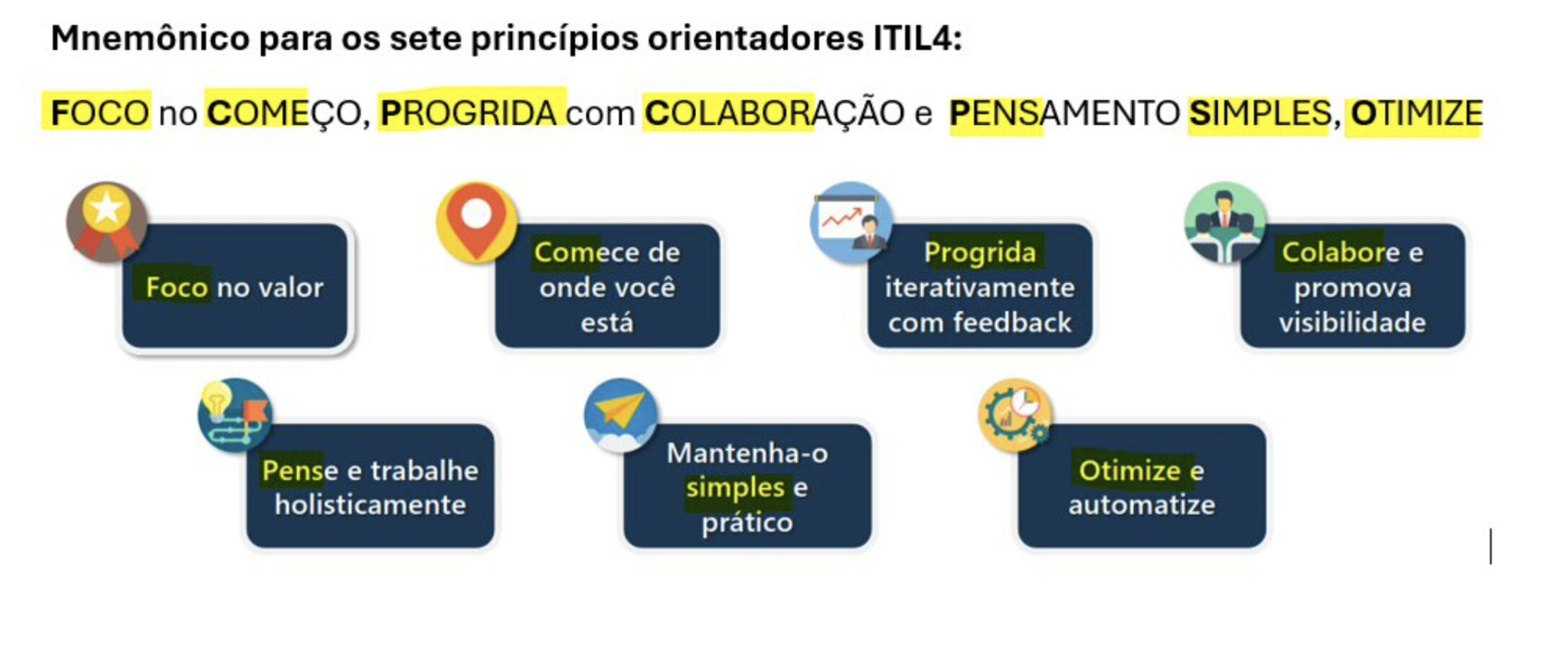 7 Princípios Orientadores ITIL 4